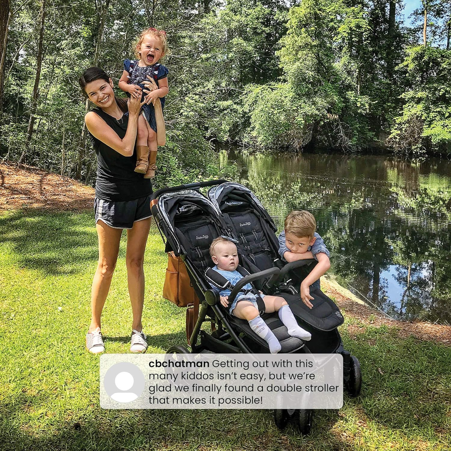 Jeep Destination Ultralight Side x Side Double Stroller, Midnight