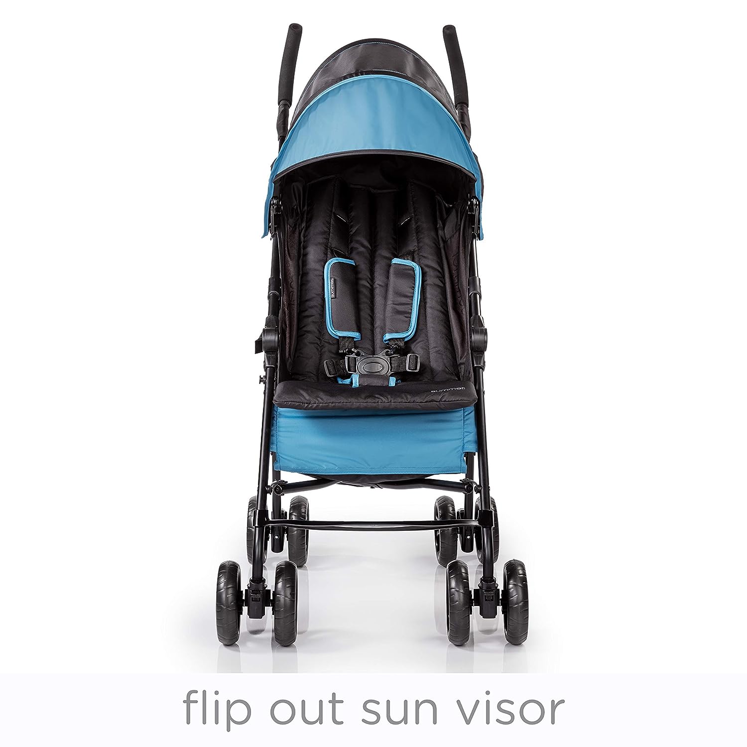 Summer Infant, 3D Mini Convenience Stroller – Lightweight Stroller with Compact Fold MultiPosition Recline Canopy with Pop Out Sun Visor and More – Umbrella Stroller for Travel and More, Gray