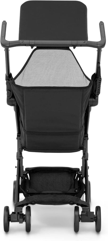 The Clutch Stroller by Delta Children - Lightweight Compact Folding Stroller - Fits Airplane Overhead Storage - Black