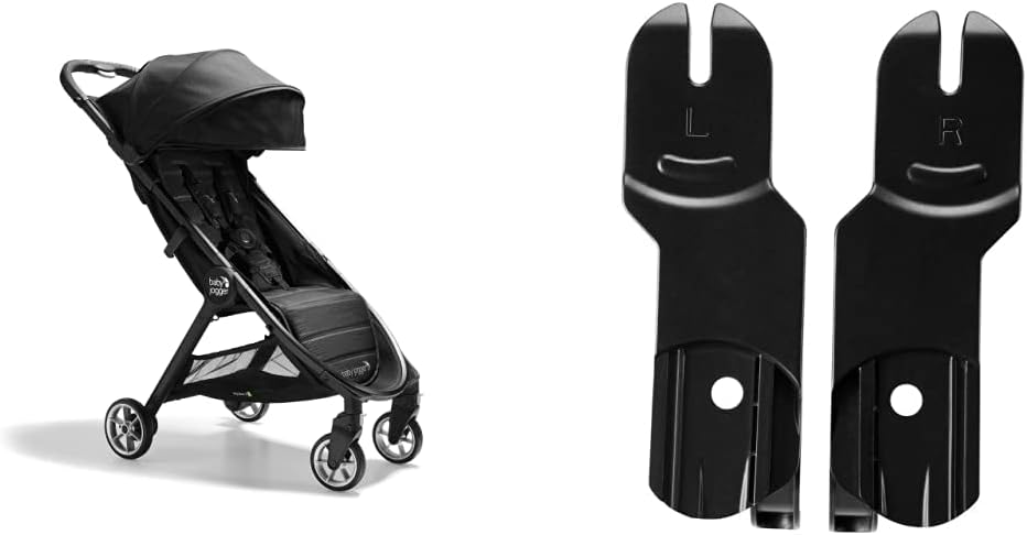 Baby Jogger City Tour 2 Ultra-Compact Travel Stroller, Jet  /Graco Car Seat Adapters only for City Tour 2 Stroller, Black