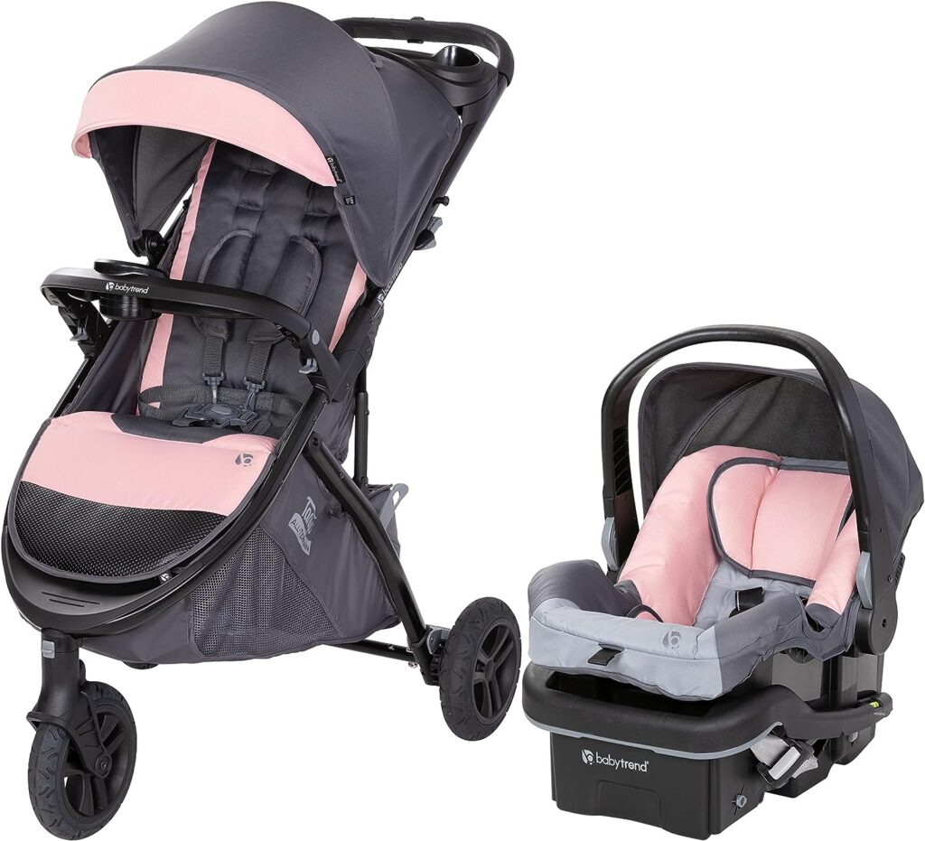 Baby Trend Tango 3 All-Terrain Stroller Travel System with EZ-Lift 35 Plus Infant car seat, Ultra Pink