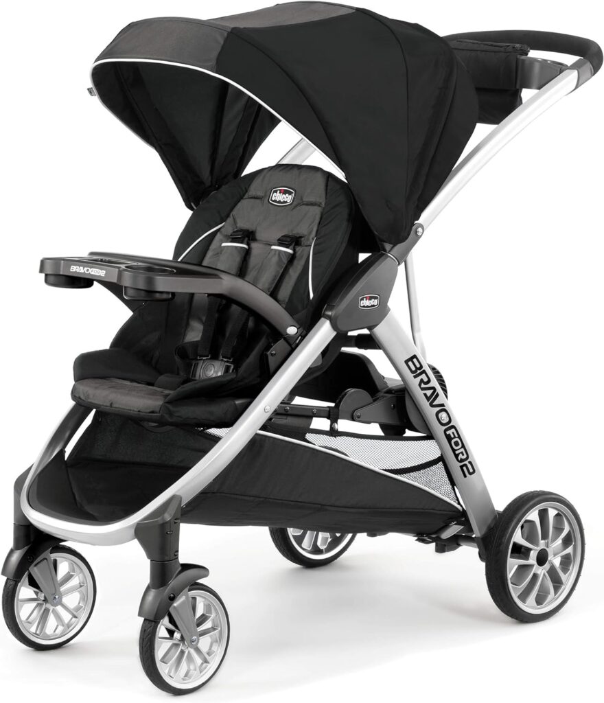 Chicco Bravo For2 Standing/Sitting Double Stroller, Iron