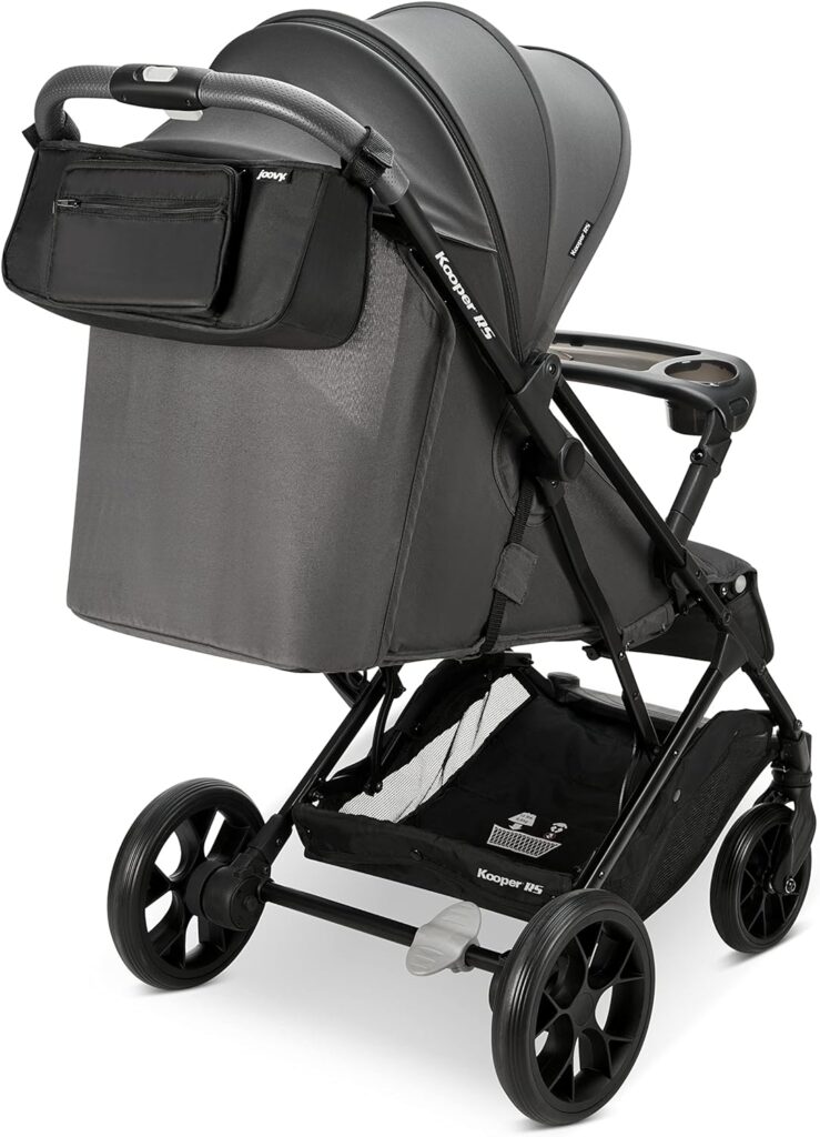 Joovy Kooper RS Single Stroller with Snack Tray, Lightweight Travel Stroller, Black