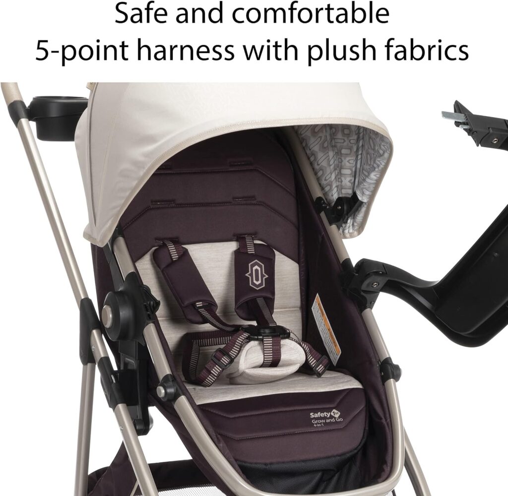 Safety 1st Deluxe Grow and Go Flex 8-in-1 Travel System, Weight Capacity from 4–35 lbs, Dunes Edge