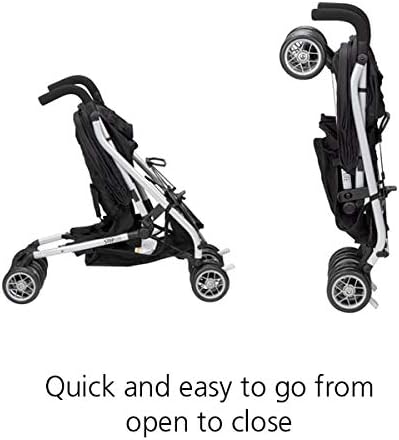 Safety 1st Step Lite Compact Stroller, Lightweight aluminum frame and a breeze to carry, at only 15 lbs, Back to Black