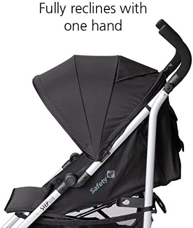 Safety 1st Step Lite Compact Stroller, Lightweight aluminum frame and a breeze to carry, at only 15 lbs, Back to Black