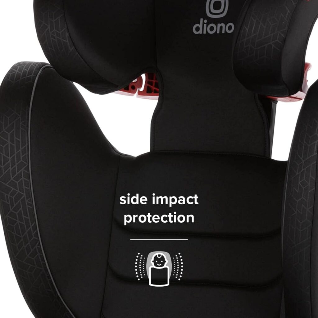 Diono Monterey 2XT Latch 2 in 1 High Back Booster Car Seat with Expandable Height  Width, Side Impact Protection, 8 Years 1 Booster, Black