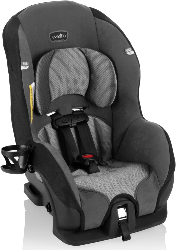 Evenflo Tribute LX 2-in-1 Lightweight Convertible Car Seat, Travel Friendly (Saturn Gray)