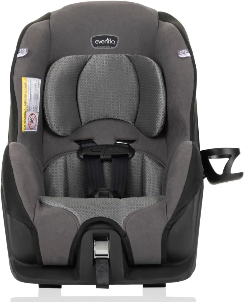 Evenflo Tribute LX 2-in-1 Lightweight Convertible Car Seat, Travel Friendly (Saturn Gray)