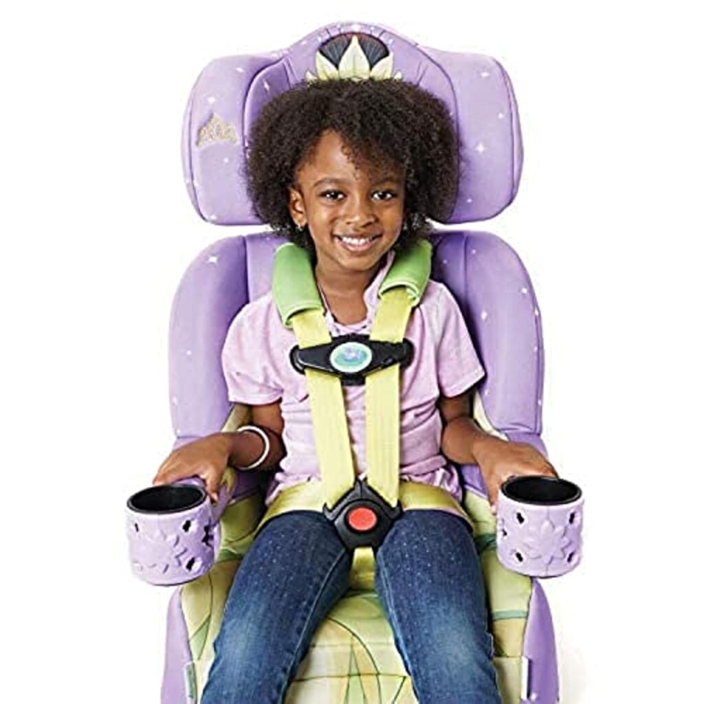 KidsEmbrace 2-in-1 Forward-Facing Harness Booster Seat with 2 Cup Holders, Combination Booster Seat for Kids and Toddlers, Disney Cinderella Pink