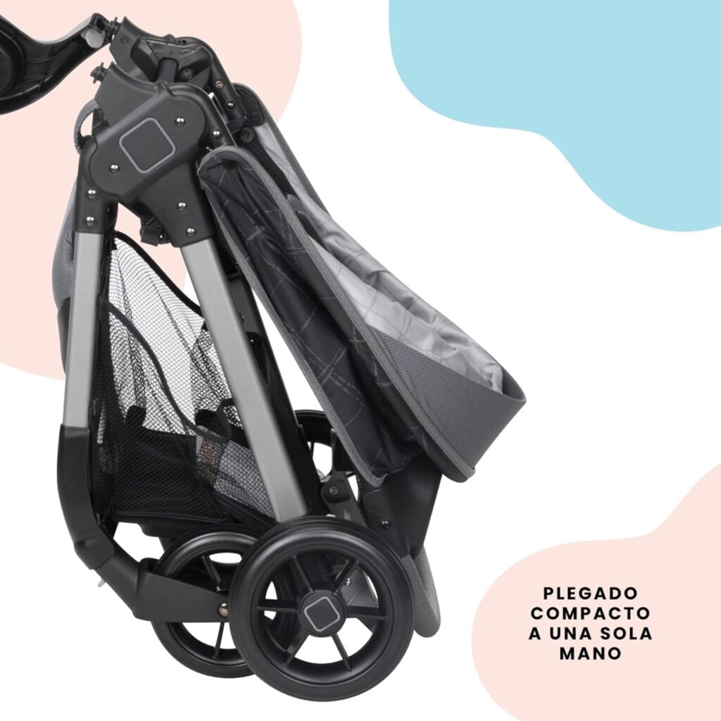 Safety 1st Smooth Ride QCM Travel System, Fast, 1-Hand Lift to fold, High Street