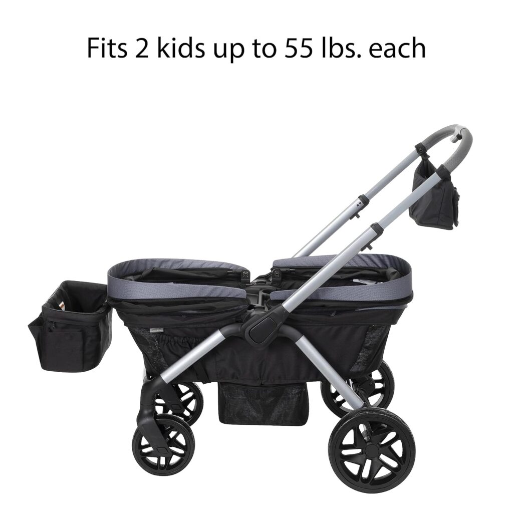 Safety 1st Summit Wagon Stroller fits 2 Kids Includes Removable Child Tray and 2 Cup Holders, High Street