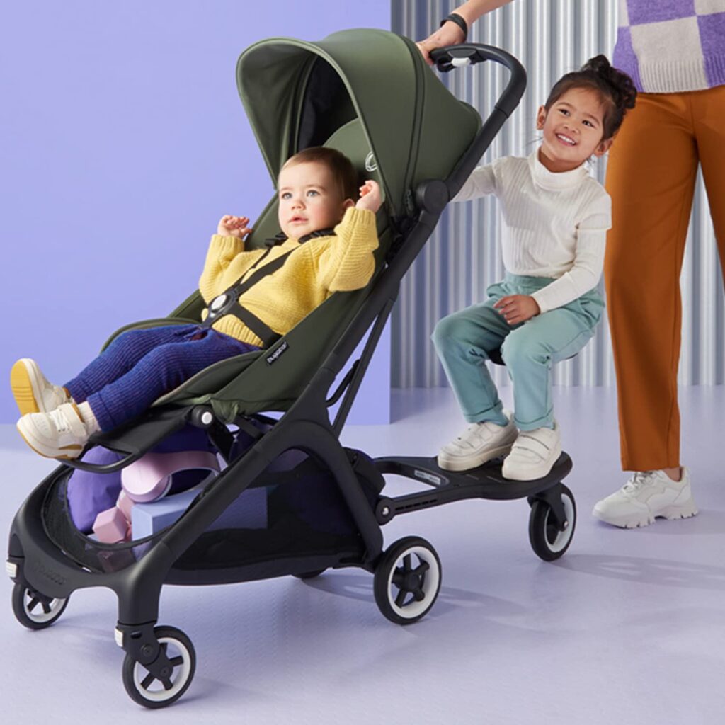 Bugaboo Butterfly Comfort Wheeled Board +, Compatible with Bugaboo Butterfly Pushchair, Buggy Board with Removable Seat for Toddlers, Sit and Stand Option and Flexible Board Position