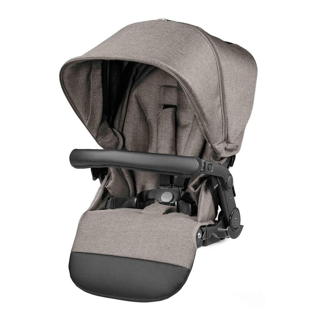 Peg Perego Pop-Up Seat for Triplette Stroller - Compatible with The Triplette, Duette, and Team Strollers - Made in Italy - City Grey