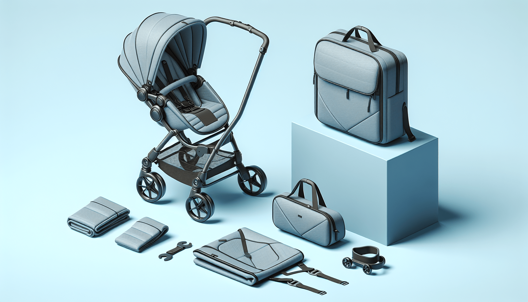 Conveniently Foldable Stroller in a Bag